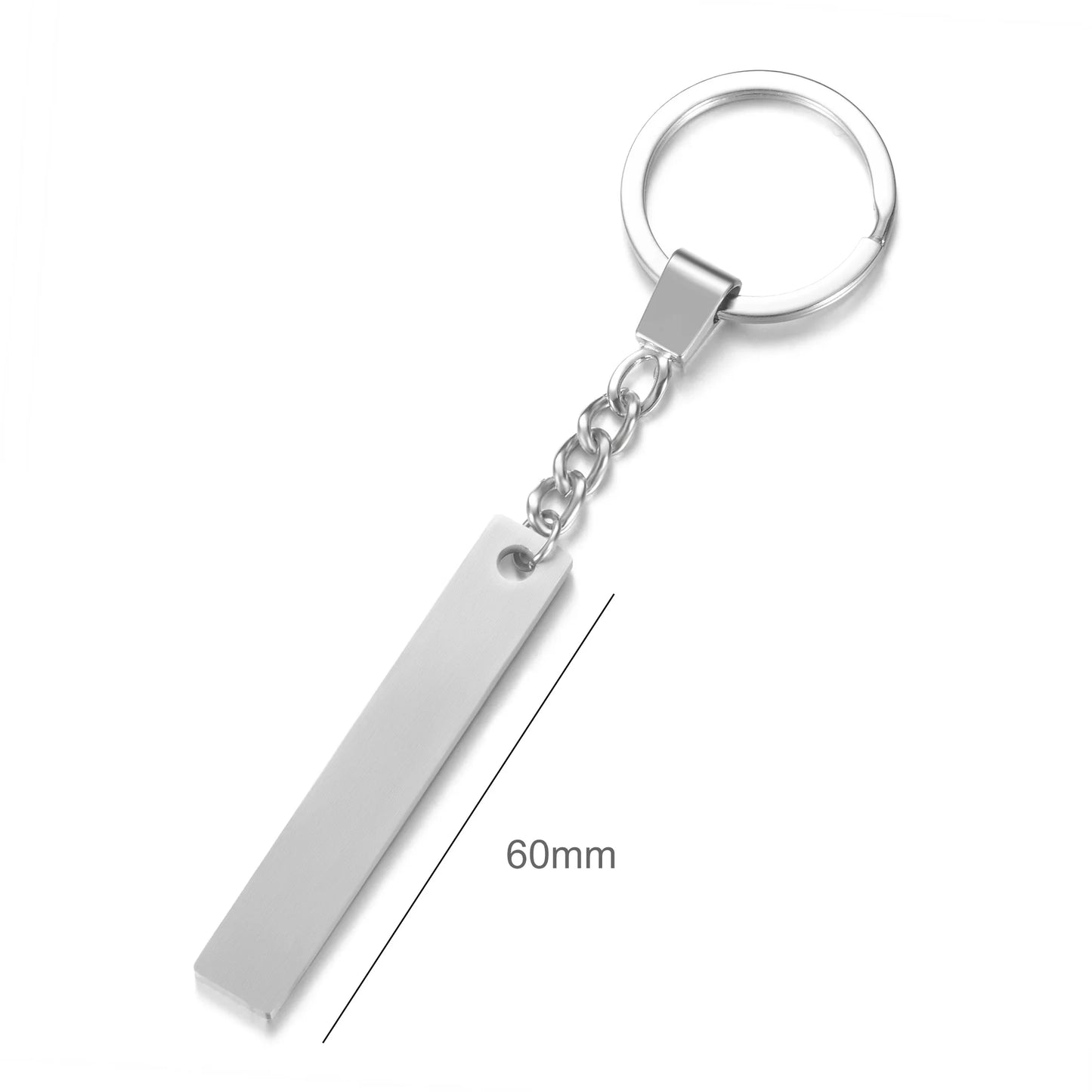 Custom Keychain with Phone Number Logo Name Women Men Car Key Ring Laser Engraveing Key Chain Stainless Steel Personalized Gift