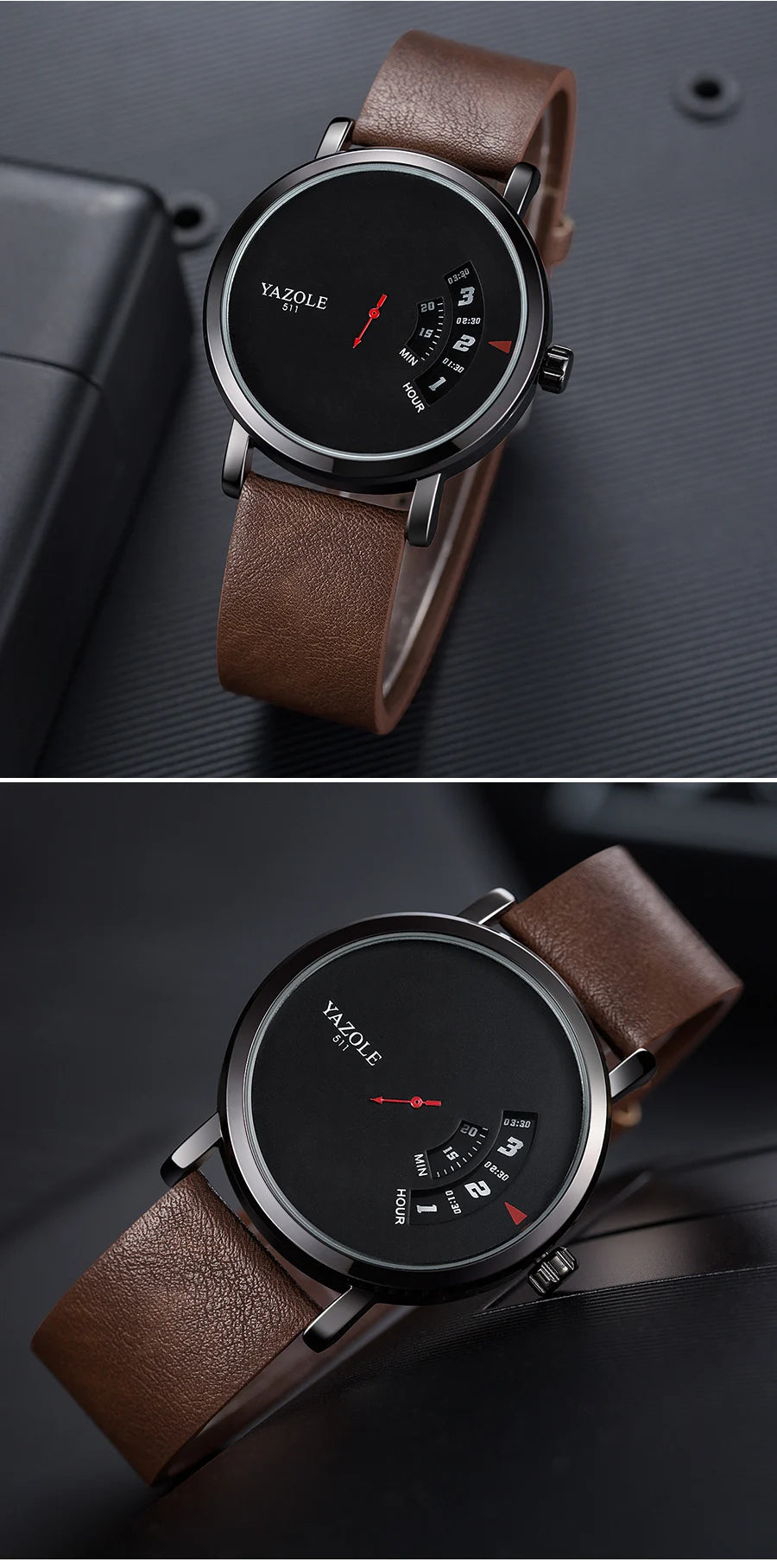 Brand new Luxury stylish Men’s Quartz Wrist Watch Clock Leather Strap Sport Business Casual Waterproof