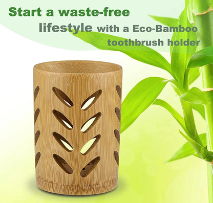 Bamboo Holder Eco friendly Toothbrush or PEN or PENCIL | Water proof, multi use of holder