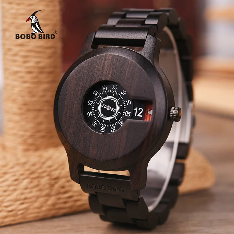 GEN Z - Men Watch Wooden Luxury Brand Quartz Wristwatches Custom Gift