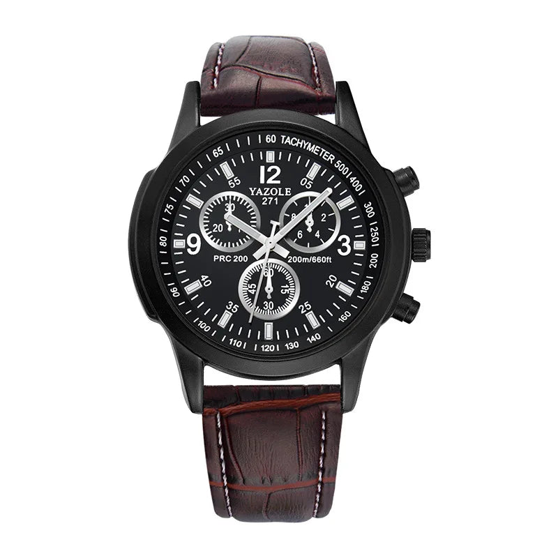 Brand new Luxury stylish Men’s Quartz Wrist Watch Clock Leather Strap Sport Business Casual Waterproof