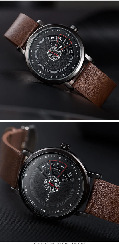 Brand new Luxury stylish Men’s Quartz Wrist Watch Clock Leather Strap Sport Business Casual Waterproof