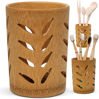 Bamboo Holder Eco friendly Toothbrush or PEN or PENCIL | Water proof, multi use of holder