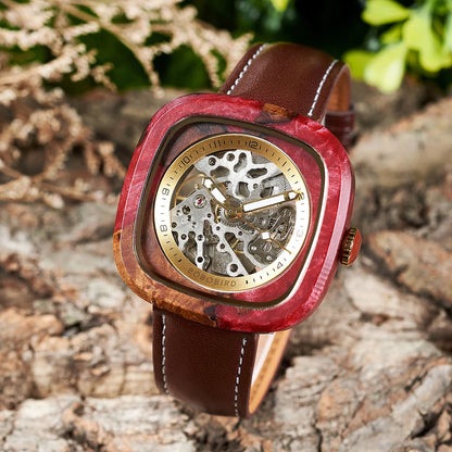 Eco Friendly Wood Mechanical Watches | Handmade Wood Automatic Men's Watch Timepieces Clock