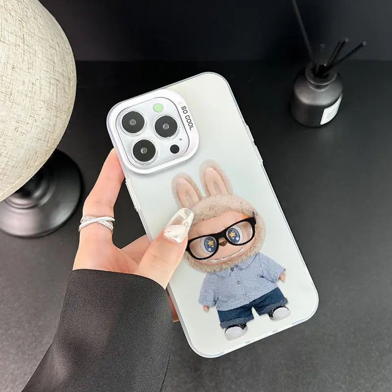 iPhone case | Cute Cartoon Labubu Fun Phone Case For iPhone 16 15 14 Shockproof Soft Bumper Cover