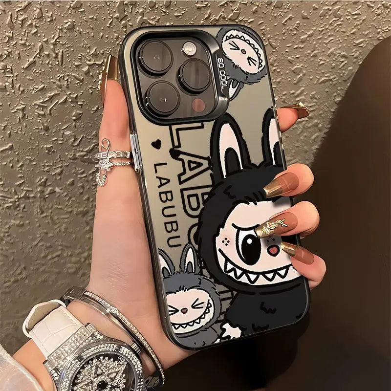 iPhone case | Cartoon Labubu Phone Case For iPhone 16 15 14 Candy Matte Shockproof Back Cover