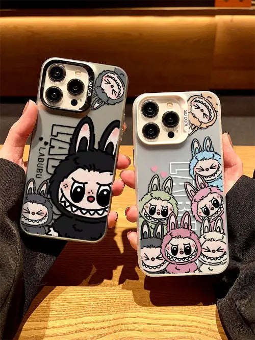 Original Cartoon Labubu Phone Case For iPhone 13 12 11 Pro Max Shockproof Back Cover