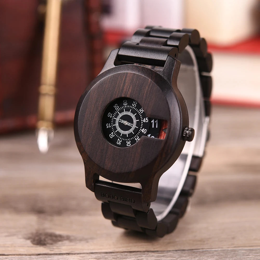 GEN Z - Men Watch Wooden Luxury Brand Quartz Wristwatches Custom Gift