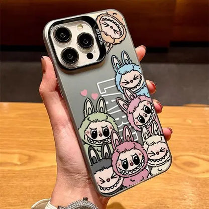 iPhone case | Cartoon Labubu Phone Case For iPhone 16 15 14 Candy Matte Shockproof Back Cover