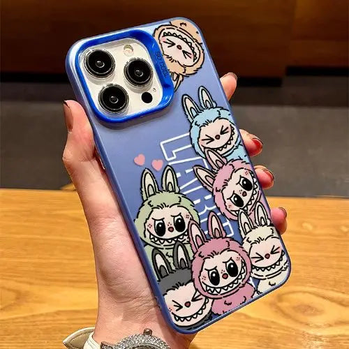 iPhone case | Cartoon Labubu Phone Case For iPhone 16 15 14 Candy Matte Shockproof Back Cover