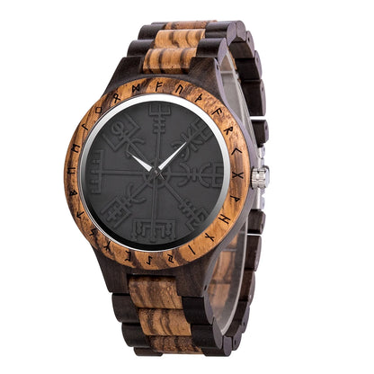 Eco friendly Wood Men Vintage Stylish Watch | Viking Man Watch Wrist Watches For Wood Strap Wristwatch Male Timepieces Customize Wood Box