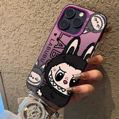 iPhone case | Cartoon Labubu Phone Case For iPhone 16 15 14 Candy Matte Shockproof Back Cover