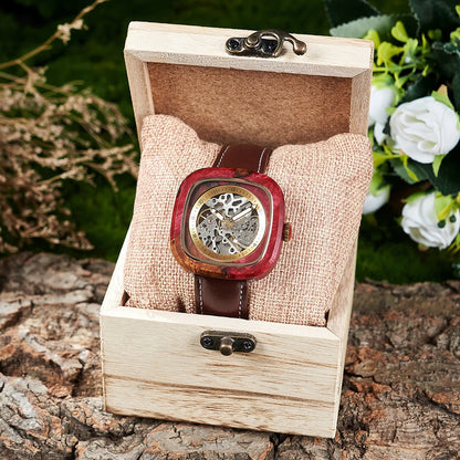 Eco Friendly Wood Mechanical Watches | Handmade Wood Automatic Men's Watch Timepieces Clock