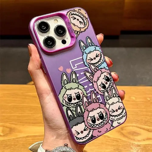 Original Cartoon Labubu Phone Case For iPhone 13 12 11 Pro Max Shockproof Back Cover