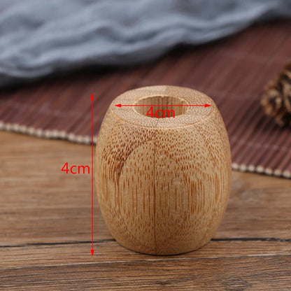 Eco-Friendly Bamboo Toothbrush Holder Wooden Bathroom Stands Natural Vegan Toothbrush Accessories Tools