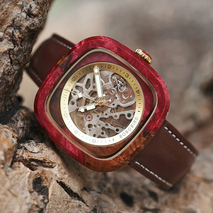 Eco Friendly Wood Mechanical Watches | Handmade Wood Automatic Men's Watch Timepieces Clock