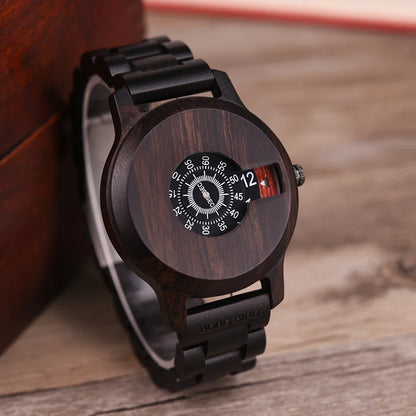 GEN Z - Men Watch Wooden Luxury Brand Quartz Wristwatches Custom Gift