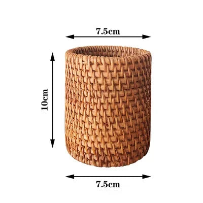 Eco Friendly Handmade Creative Pen Pencil Holder | Student School Office Woven Desktop Storage Box