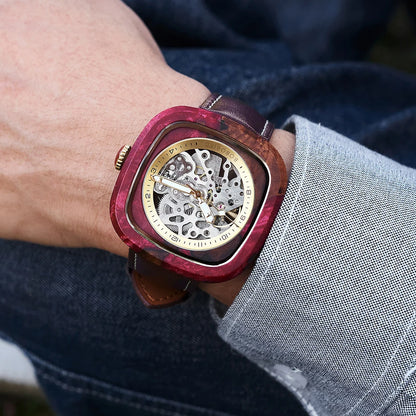 Eco Friendly Wood Mechanical Watches | Handmade Wood Automatic Men's Watch Timepieces Clock