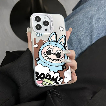 iPhone case | Cute Cartoon Labubu Fun Phone Case For iPhone 16 15 14 Shockproof Soft Bumper Cover