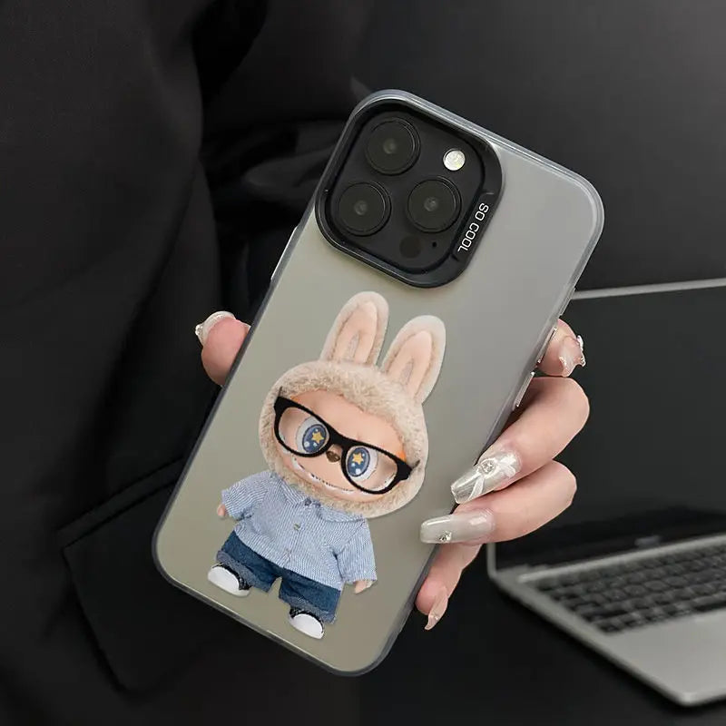 iPhone case | Cute Cartoon Labubu Fun Phone Case For iPhone 16 15 14 Shockproof Soft Bumper Cover