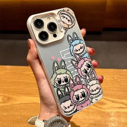 iPhone case | Cartoon Labubu Phone Case For iPhone 16 15 14 Candy Matte Shockproof Back Cover