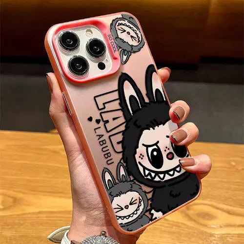 iPhone case | Cartoon Labubu Phone Case For iPhone 16 15 14 Candy Matte Shockproof Back Cover