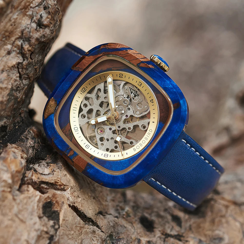 Eco Friendly Wood Mechanical Watches | Handmade Wood Automatic Men's Watch Timepieces Clock