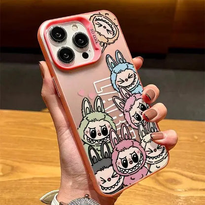 iPhone case | Cartoon Labubu Phone Case For iPhone 16 15 14 Candy Matte Shockproof Back Cover