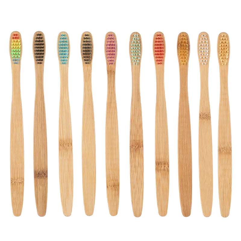 Toothbrush | Eco friendly Bamboo toothbrush set natural | pack of 10