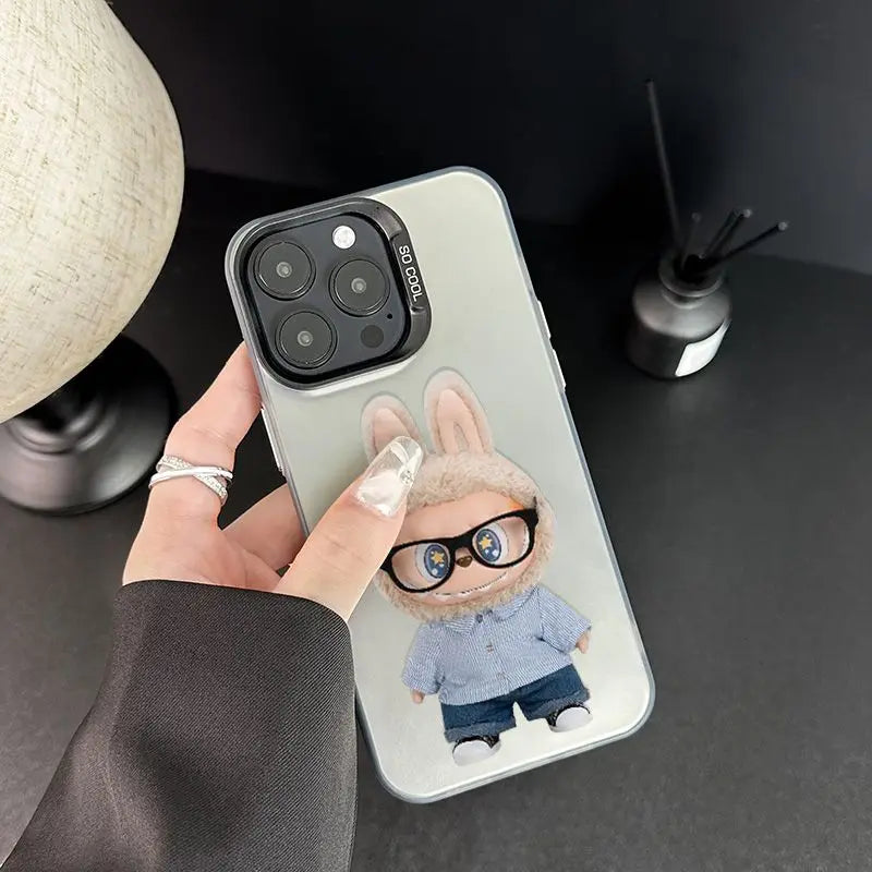 iPhone case | Cute Cartoon Labubu Fun Phone Case For iPhone 16 15 14 Shockproof Soft Bumper Cover