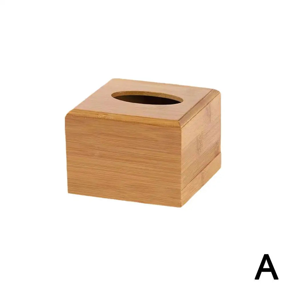 Eco friendly Bamboo Tissue Box | Creative Roll Storage Paper Box Desktop Organizer Home Office Napkin Holder Wood Table Decor