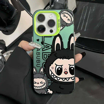 Original Cartoon Labubu Phone Case For iPhone 13 12 11 Pro Max Shockproof Back Cover