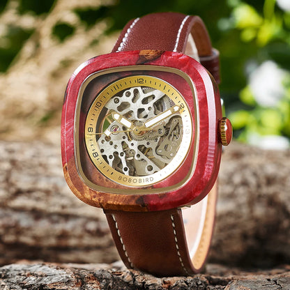 Eco Friendly Wood Mechanical Watches | Handmade Wood Automatic Men's Watch Timepieces Clock