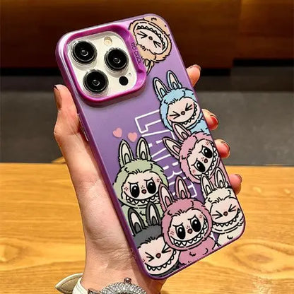 iPhone case | Cartoon Labubu Phone Case For iPhone 16 15 14 Candy Matte Shockproof Back Cover