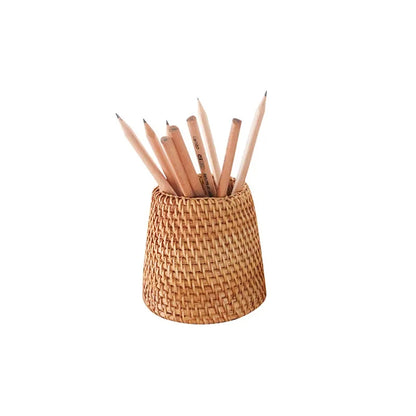 Eco Friendly Handmade Creative Pen Pencil Holder | Student School Office Woven Desktop Storage Box